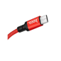 Preview: HOCO micro USB Ladekabel X14 1m Nylon geflochten schwarz-rot