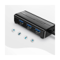 Preview: Ugreen HUB 3x USB 3.0 Externer Netzwerkadapter RJ45 Giga Ethernet schwarz