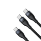 Preview: Baseus 2in1 Ladekabel/Datenkabel  USB Typ C (5 A - 100 W / 65 W / 18 W) schwarz (1,5m)