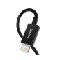 Preview: Baseus Superior Schnellladekabel USB - Lightning 2,4A schwarz (1m)