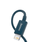 Preview: Baseus Superior Schnellladekabel USB - Lightning 2,4A blau (1m)