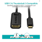 Preview: Choetech unidirektionaler Kabel USB Typ-C Thunderbolt 3 (m) auf HDMI 2.0 4K @ 60Hz (w) schwarz