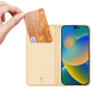 Preview: DUX DUCIS Skin Pro Flip Tasche für iPhone 14 Pro, gold