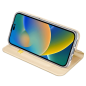 Preview: DUX DUCIS Skin Pro Flip Tasche für iPhone 14 Pro, gold