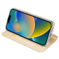 Preview: DUX DUCIS Skin Pro Flip Tasche für iPhone 14 PLUS, gold