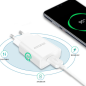 Preview: Dudao Single-USB 5V/2.4A Ladegerät QC3.0 Quick Charge 3.0 + Kabel USB Typ C weiß (A3EU)