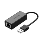 Preview: Ugreen externer Netzwerkadapter RJ45 - USB 2.0 100 Mbps Ethernet schwarz (CR110 20254)