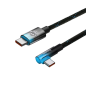 Preview: Baseus MVP Winkel-Stecker Power Delivery 100W 5A USB Type-C zu USB Type-C 1 m blau (CAVP000621)