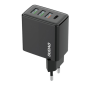 Preview: Dudao Schnellladegerät 3 x USB-A + 1x USB-C 20W, PD, QC 3.0 schwarz (A5H)