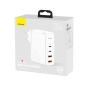 Preview: Baseus GaN2 Pro Schnellladegerät 100W USB / USB Typ-C Quick Charge 4+ Power Delivery, weiss