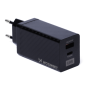 Preview: Wozinsky 65W GaN-Ladegerät USB-A + USB-C Anschluss unterstützt QC 3.0 PD schwarz