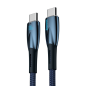 Preview: Baseus Glimmer Series Schnellladekabel USB-C zu USB-C 480Mb/s PD 100W blau (2m)