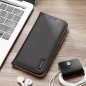 Preview: Dux Ducis Hivo RFID-Schutz Natur-Leder Flip-Wallet für iPhone 15, braun