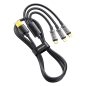 Preview: Joyroom 3in1 USB Ladekabel - USB Type C / Lightning / Micro USB - 3.5 A schwarz 1.2m (S-1T3015A5)