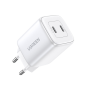 Preview: UGREEN Schnellladegerät GaN 2 x USB-C Anschluss 45W QC PD, weiß (CD294)