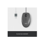 Preview: Logitech M100 Refresh 2022 Optical Mouse grau, USB (910-006652)