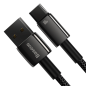 Preview: Baseus Tungsten Gold Lade-/Datenkabel USB-A zu USB-C 480Mb/s 100W 2m, schwarz (CAWJ000101)