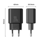 Preview: Joyroom JR-TCF05 20W USB-A + USB-C Dual Ladegerät + USB-C zu USB-C Kabel, schwarz (JR-TCF05)