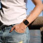 Preview: Tech-Protect Leder Fit-Armband für Apple Watch 4 / 5 / 6 / 7 / 8 / 9 / SE / Ultra 1 / 2 (42/44/45/49 mm), braun