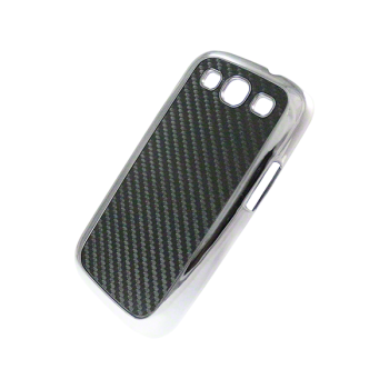 Right Carbon Effect Hard Cover für Samsung i9300 Galaxy S3 schwarz