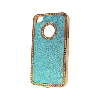 Fashion Glitter Hard Cover für iPhone  4, 4S türkis