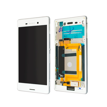 Sony Xperia M4 Aqua E2303 LCD Einheit inkl. Displayrahmen weiß