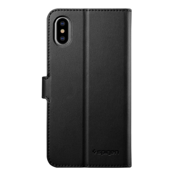 Spigen Wallet S Flip-Tasche für Apple iPhone XS / X schwarz