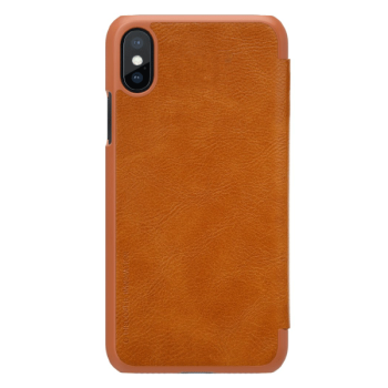 Nillkin Qin Leder Flip-Tasche mit Kartenfach für Apple iPhone X / Xs braun