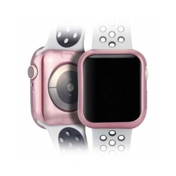 DUX DUCIS 2x Silikon TPU Schutzhülle für Apple Watch 4 44mm rosa und transparent