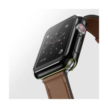 DUX DUCIS 2x Silikon TPU Schutzhülle für Apple Watch 4 44mm schwarz und transparent