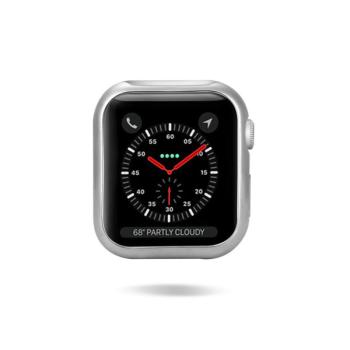 DUX DUCIS 2x Silikon TPU Schutzhülle für Apple Watch 4 44mm silber und transparent