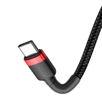 Baseus Cafule Ladekabel/Datenkabel Nylon geflochten USB-C PD / USB-C PD,  PD2.0 -  60W 20V 3A QC3.0 - schwarz/rot (2M)