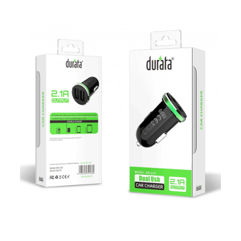 durata Slim KFZ Lader 2.1A 2x USB Dual Anschluß schwarz