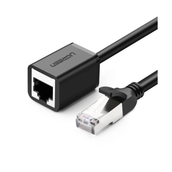 Ugreen Verlängerungskabel Netzwerkkabel Ethernet-Patchkabel RJ45 Cat 6 FTP 1000 Mbit / s schwarz  (1m)