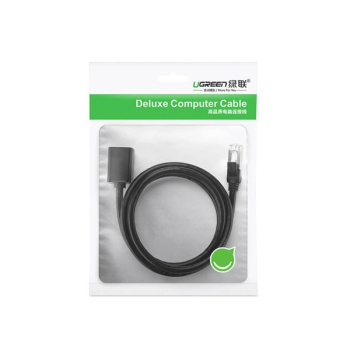 Ugreen Verlängerungskabel Netzwerkkabel Ethernet-Patchkabel RJ45 Cat 6 FTP 1000 Mbit / s schwarz  (1m)