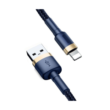 Baseus Cafule Ladekabel/Datenkabel Nylon geflochten strapazierfähig USB / Lightning 1,5A für iPhone, Airpods, iOad, blau (2M)