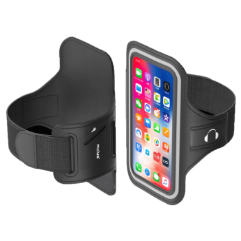 Rixus Modern-Series Universal Sport Armband Tasche Fit für Smartphones bis 5.5 Zoll schwarz