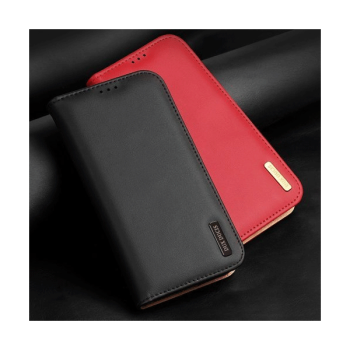 Dux Ducis Hivo Echtleder Flip Wallet mit Kartenfach für Apple iPhone 13 mini Schwarz