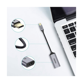 Choetech Adapter HUB USB Typ C (m) auf HDMI (w) 4K 60Hz grau (HUB-H10)