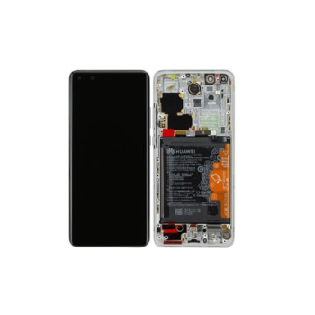 Huawei P40 Pro (ELS-NX9) LCD Display + Touchscreen inkl. Akku (02353PJK), weiss