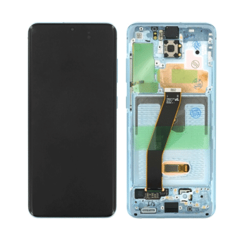 Samsung Galaxy S20 SM-G981B LCD Display + Rahmen, blau