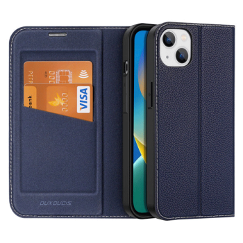 Dux Ducis Skin X2 Magnet Flip-Hülle für iPhone 14 PLUS, blau