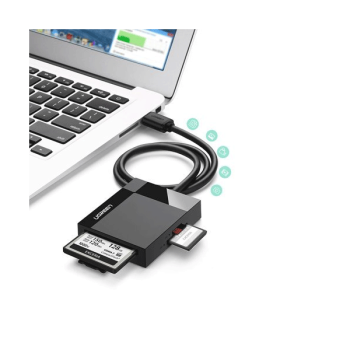 Ugreen USB 3.0 SD / Micro SD / CF / MS-Speicherkartenleser schwarz (CR125 30333)