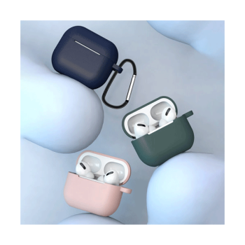 starfix Silikon-Hülle für Apple AirPods 3  inkl. Karabinerhacken, blau