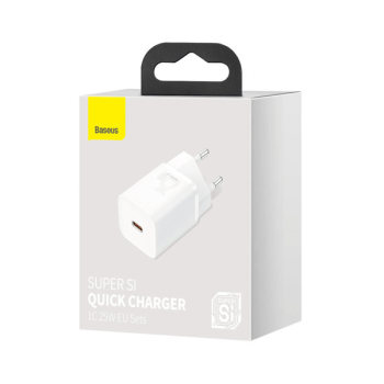 Baseus Super Si 1C Schnellladegerät USB-C 25W Power Delivery, weiss (CCSP020102)