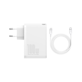 Baseus GaN2 Pro Schnellladegerät 100W USB / USB Typ-C Quick Charge 4+ Power Delivery, weiss