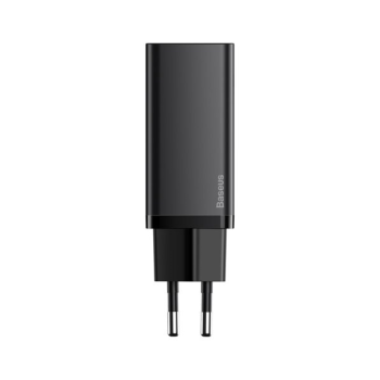 Baseus GaN2 Lite Fast 65W USB / USB Type-C Quick Charge 3.0 Power Delivery (Galliumnitrid), schwarz