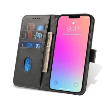 Rixus Flip-Wallet für Samsung Galaxy A7 (2018), schwarz