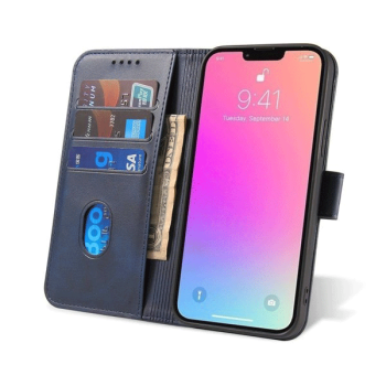 starfix Flip Book-Wallet mit Magnet und Standfunktion für Apple iPhone 15 Pro Max, blau