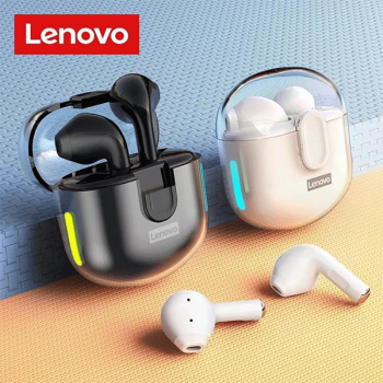 Lenovo LP12 Bluetooth 5.3 Dual Mic Earbuds IPX5 Wasserdichtes mit Akkuanzeige, weiss